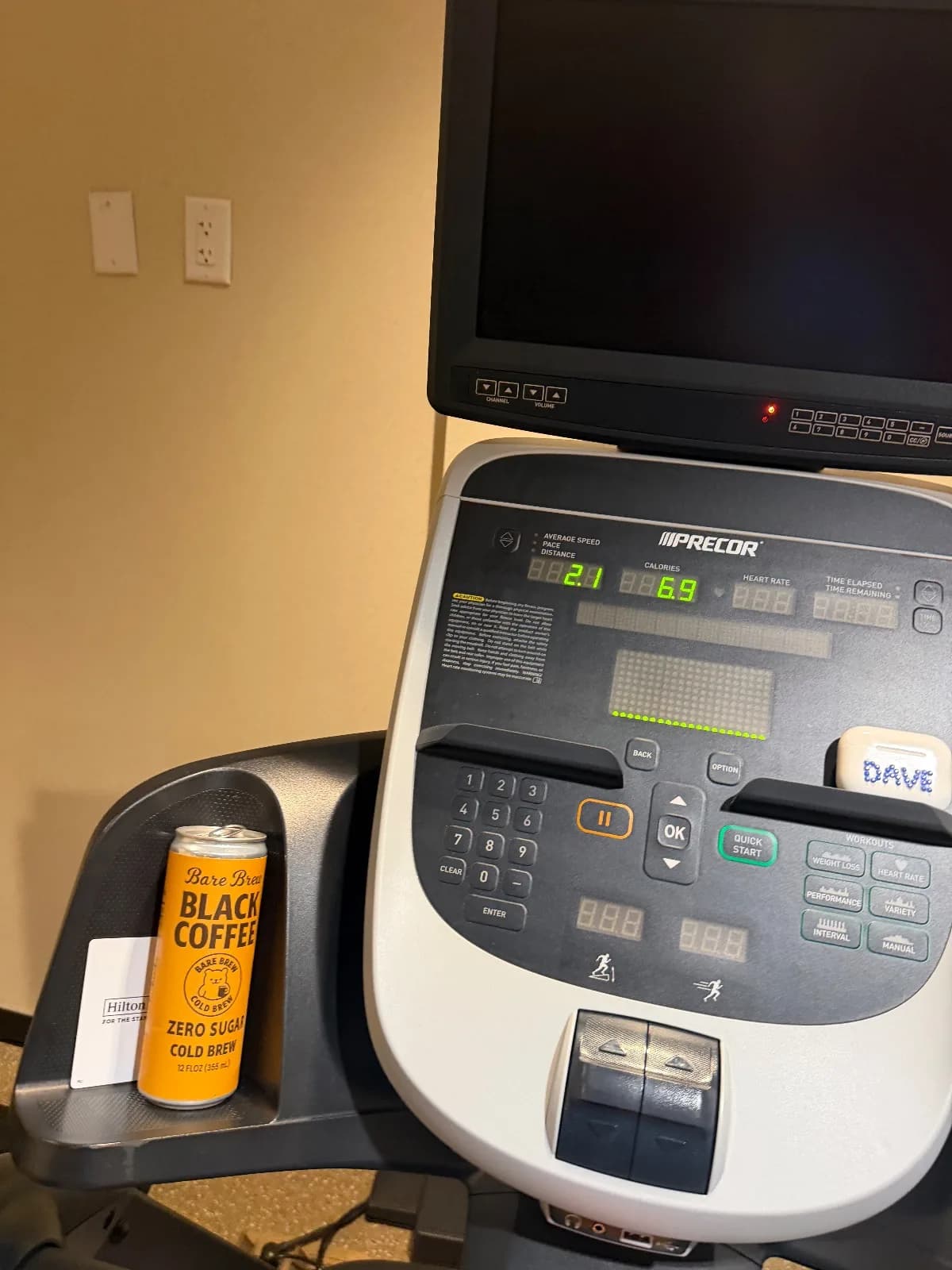 Bear sighting: Hotel gym bear brew